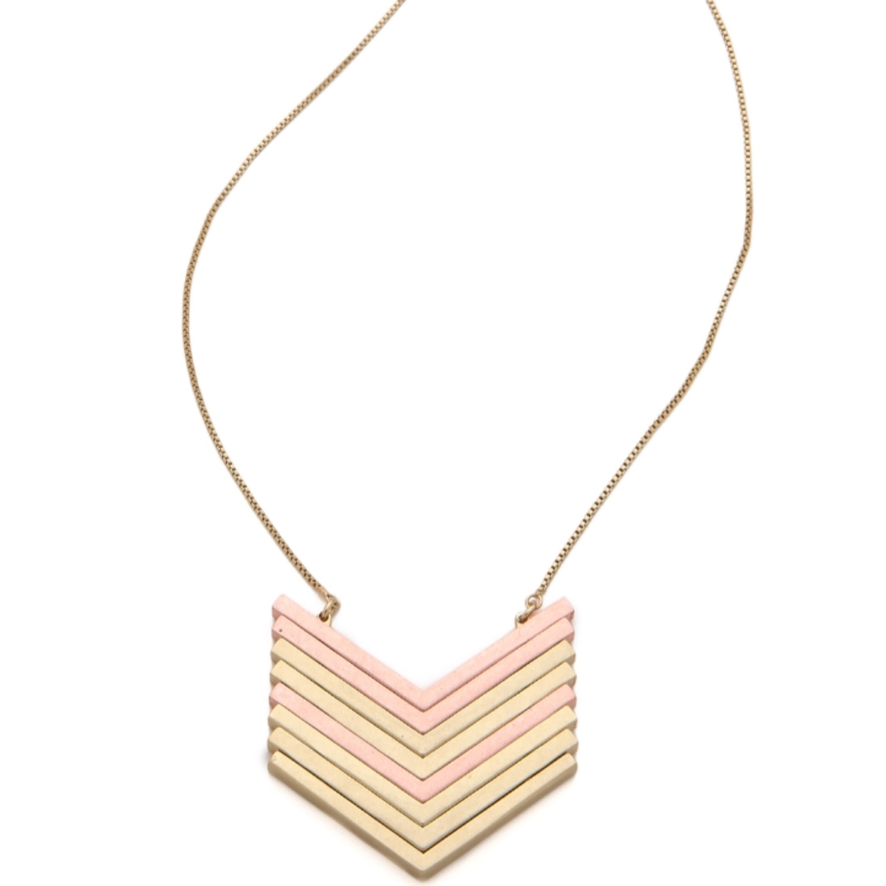 Madewell arrowstack necklace rose gold